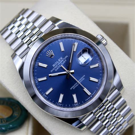 rolex silber blau herren|Rolex gehäuse.